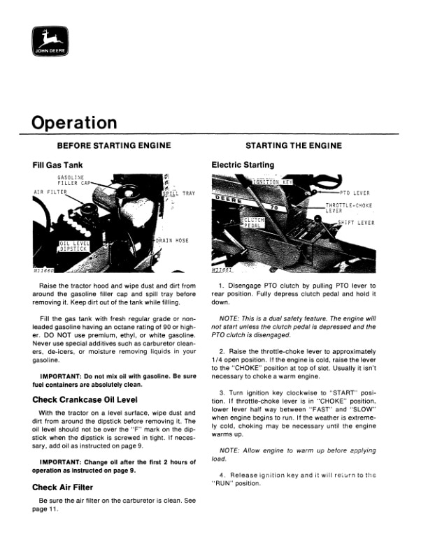 John Deere 70 Lawn Tractor Operator Manual OMM4695 2