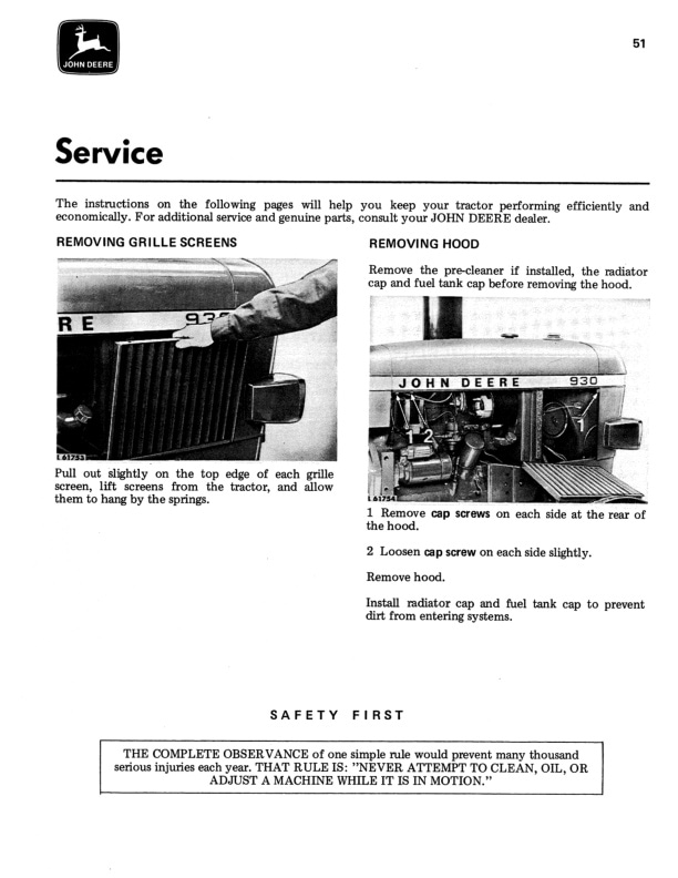 John Deere 830 930 Tractors Operator Manuals OML31437 3