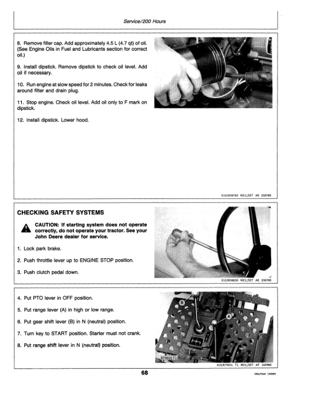 John Deere 900HC Tractor Operator Manual OMM89625 3