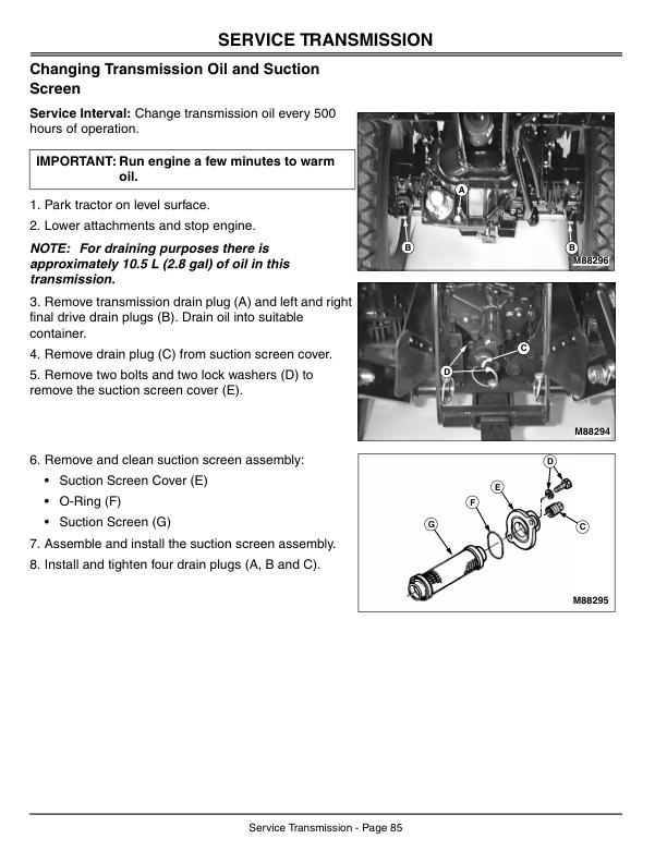 John Deere Compact Utility Tractors Operator Manual With Gear Transmission 4100 OMM134596 3