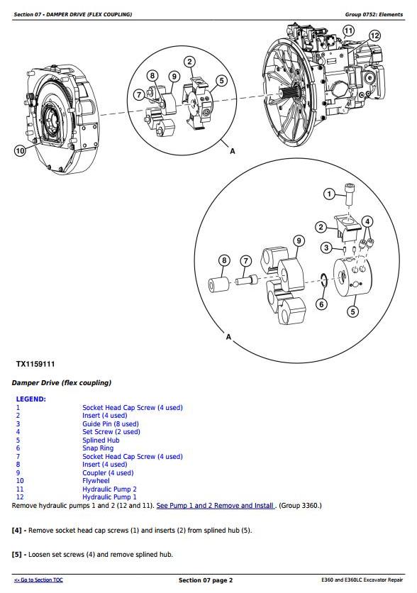 John Deere E360 E360LC Excavator Repair Technical Manual TM13113X19