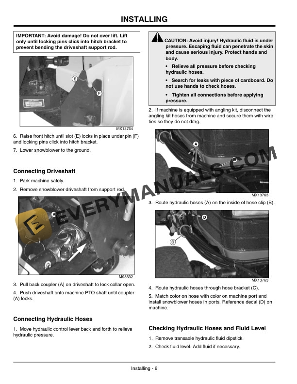 John Deere Quickhitch Snowblower For 47inch Compact Utility Tractors