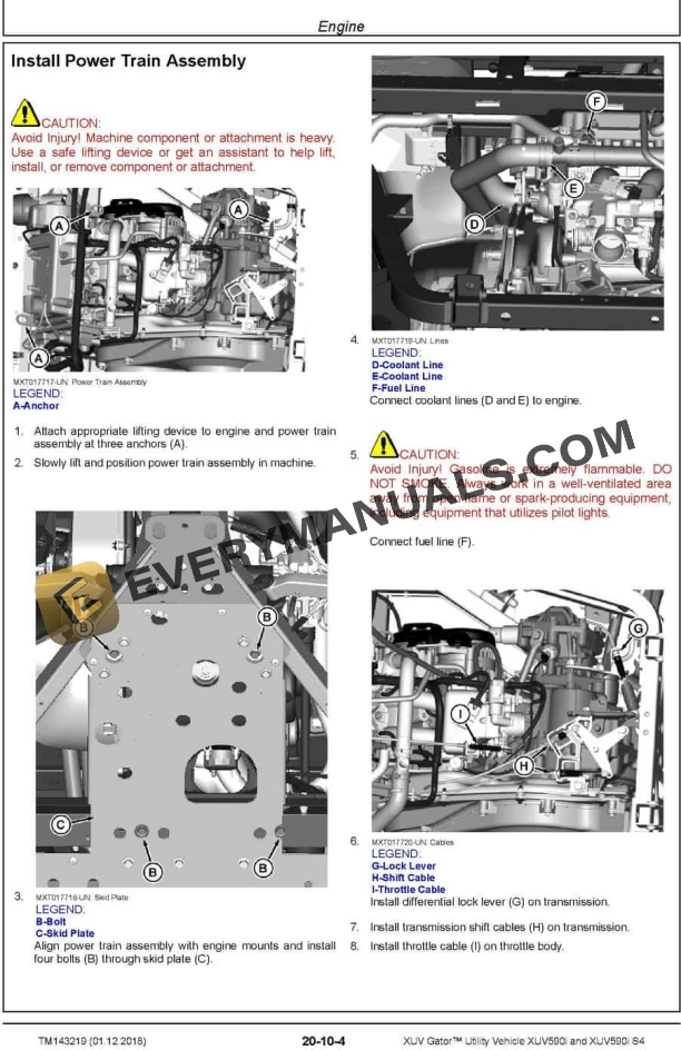 John Deere XUV590i XUV590i S4 Gator Utility Vehicle Diagnostic