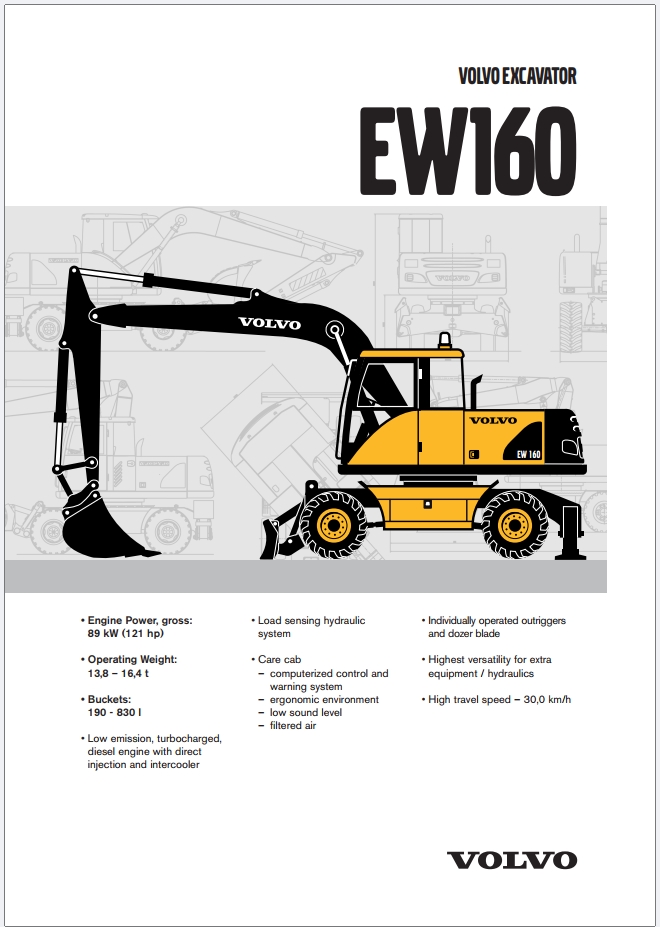 Volvo EW160 Excavator Service Repair Manual001