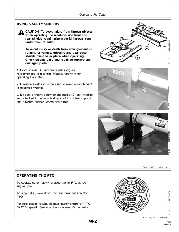 John Deere 1018 Rotary Cutter Operator Manual OMW44173 2