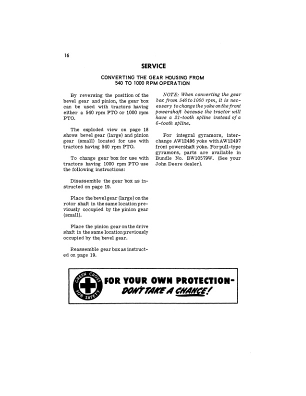 John Deere 105 Gyramor Rotary Cutter Operator Manual OMW14770 3