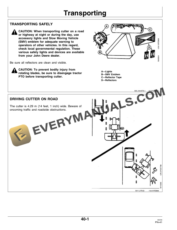 John Deere 1418 Rotary Cutter Operator Manual OMW40684