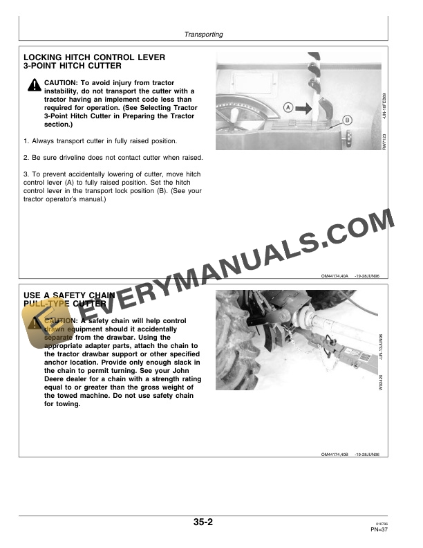 John Deere 1418 Rotary Cutter Operator Manual OMW44174