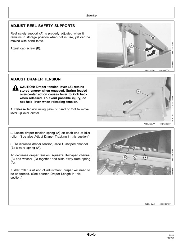 John Deere 160 Draper Platform Operator Manual OME81678 3