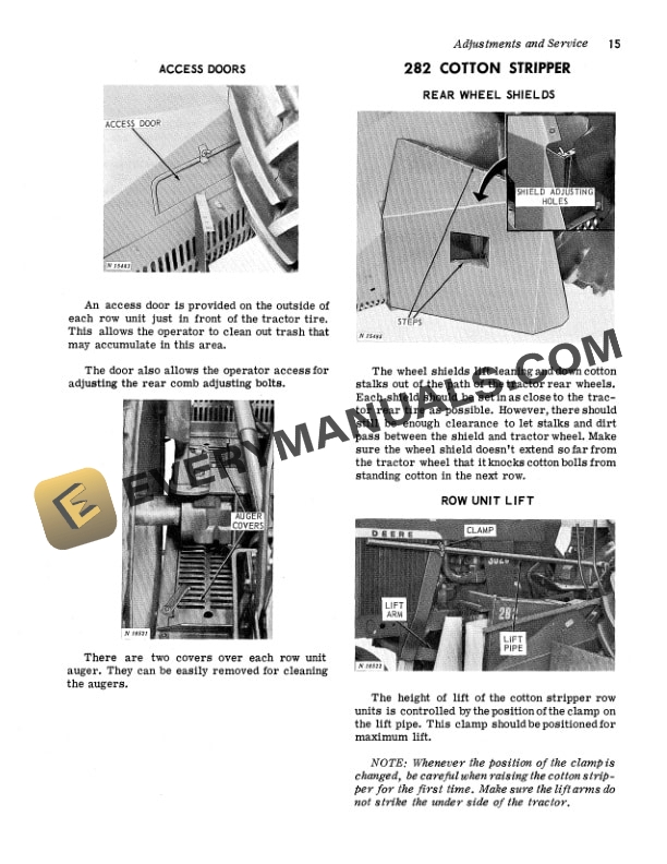 John Deere 280 And 282 Cotton Sripper Operator Manual OMN159091 2