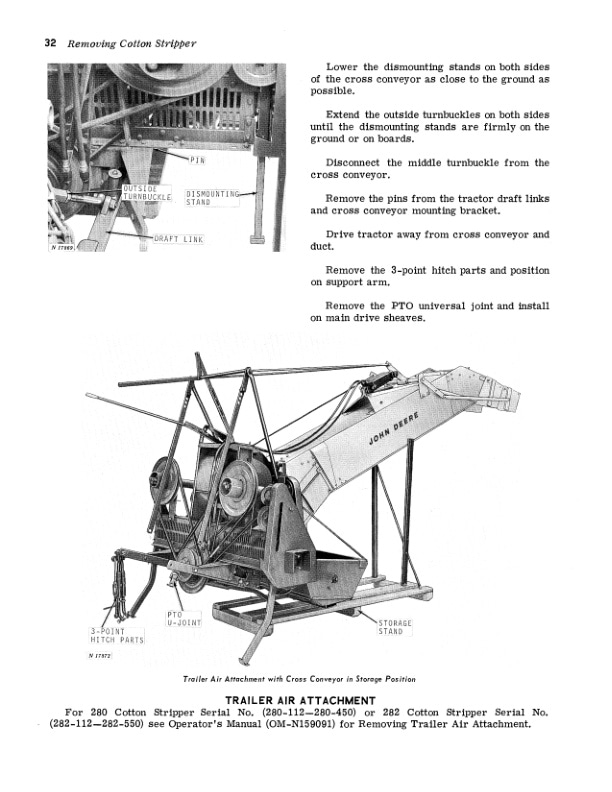 John Deere 280 And 282 Cotton Sripper Operator Manual OMN159150 3