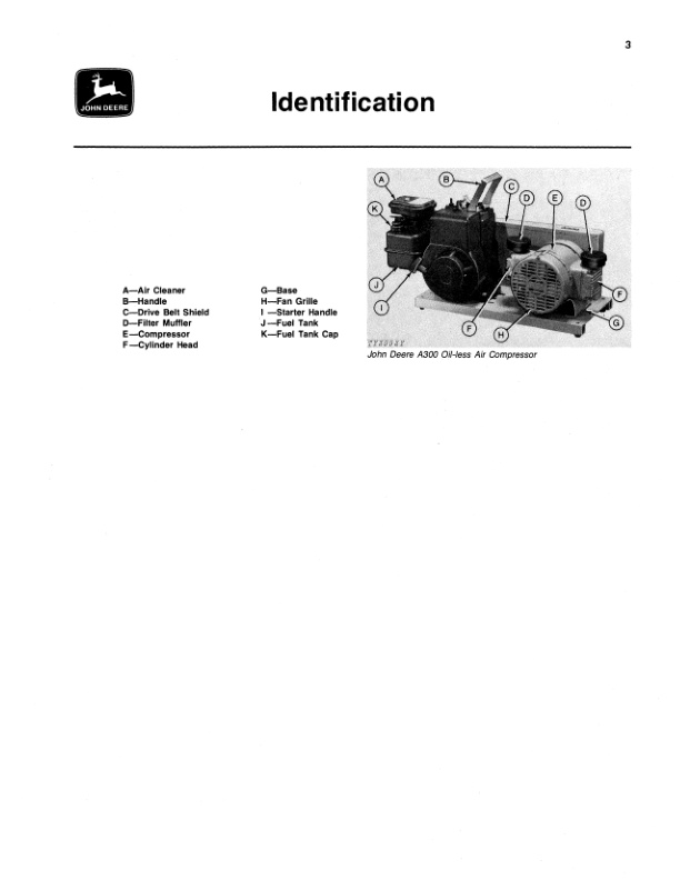John Deere 300 Air Compressor Operator Manual OMTY3863 2
