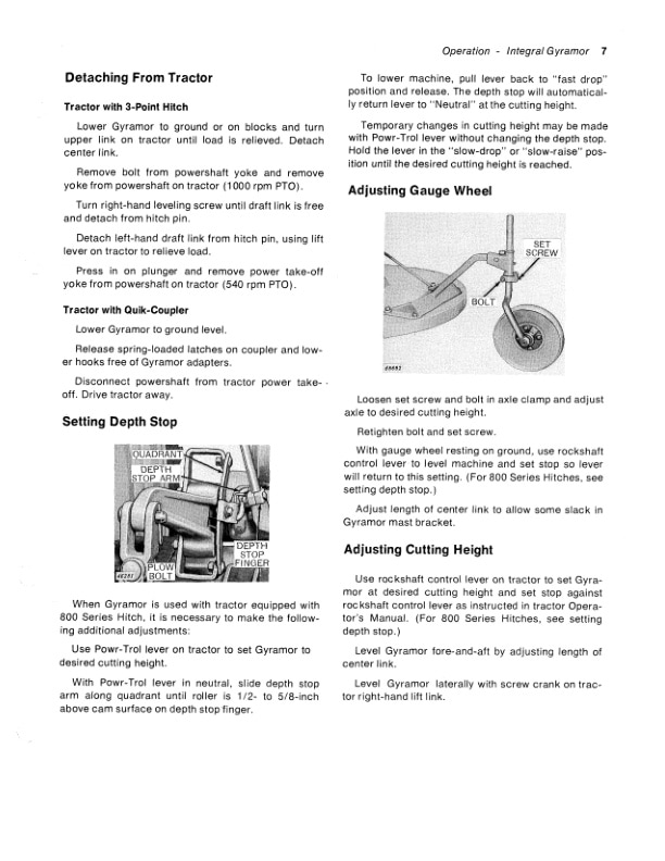 John Deere 307 Gyramor Rotary Cutter Operator Manual OMW11529 2