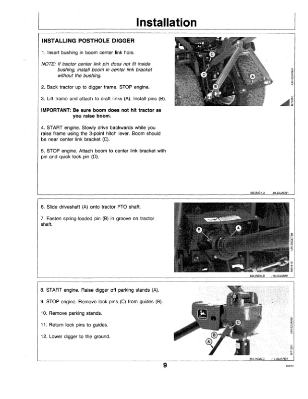 John Deere 31B POSTHOLE DIGGER Operator Manual OMM113388 2
