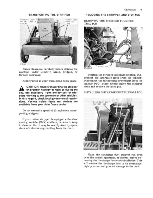 John Deere 33 Pull Type Cotton Sripper Operator Manual OMN159141 2