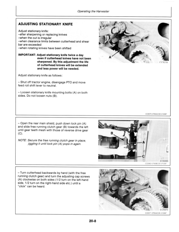 John Deere 3765 Forage Harvester Operator Manual OMCC27802 2