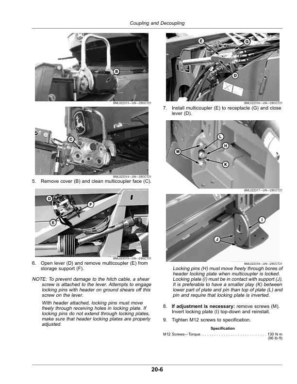 John Deere 600C Series Corn Headers Operator Manual OMHXE181850-2
