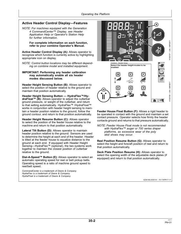 John Deere 600F Series Cutting Platforms Operator Manual OMHXE119128-2