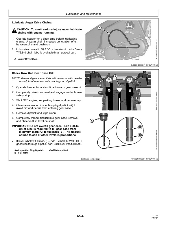 John Deere 608FC Folding Corn Head Operator Manual OMLCA115700-3