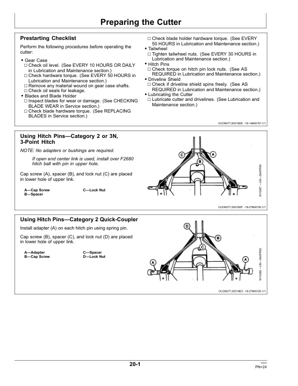 John Deere 609 709 Rotary Cutter Operator Manual OMP73918-2