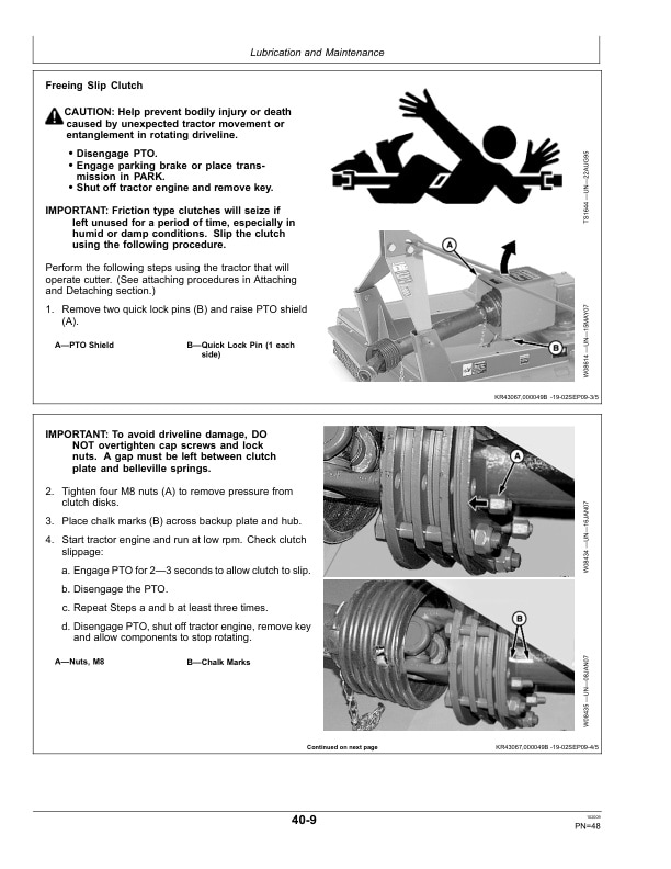 John Deere 609 709 Rotary Cutter Operator Manual OMP73918-3