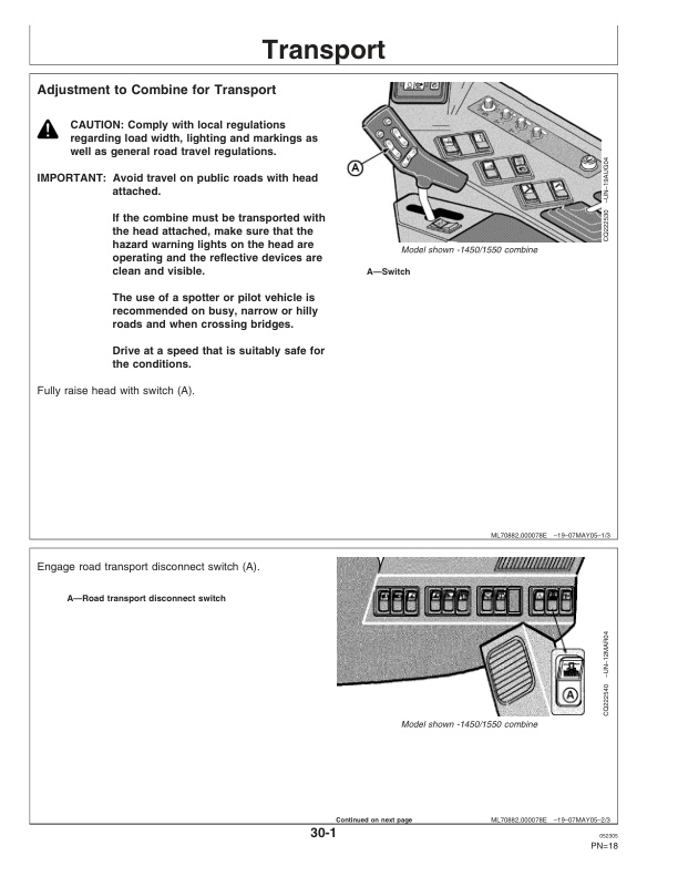 John Deere 670 And 870 Corn Head Operator Manual OMCQ64650 2