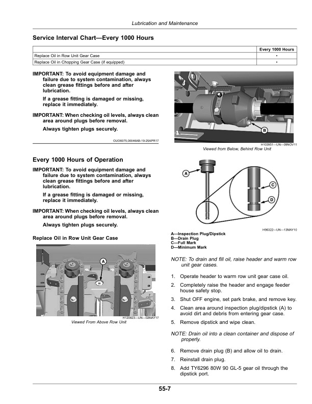 John Deere 706C, 708C, 712C, 716C, 718C, and StalkMaster Corn Heads Operator Manual OMHXE147353-3