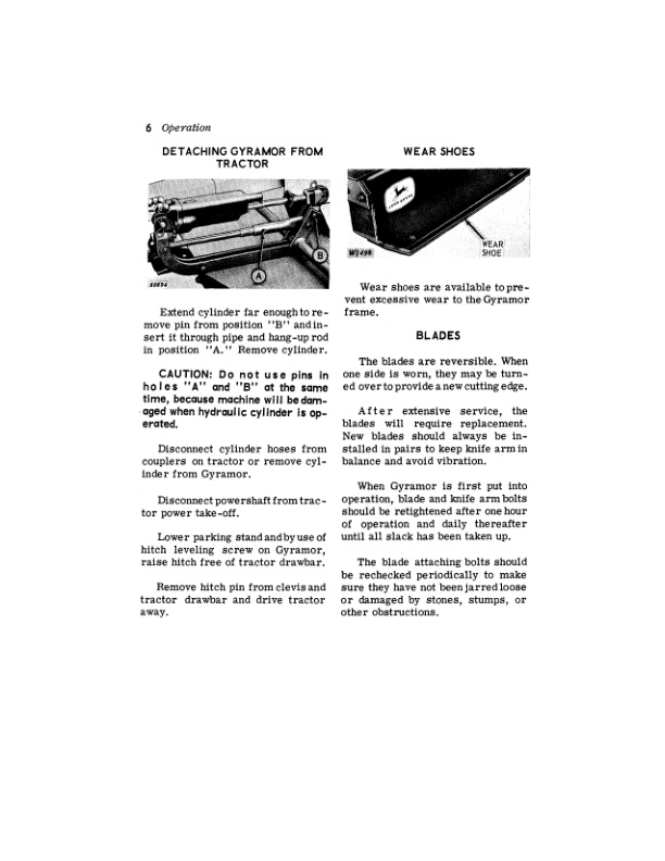 John Deere 707 GYRAMOR ROTARY CUTTER Operator Manual OMW15763 2