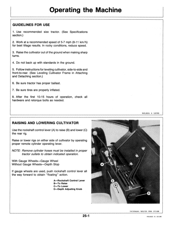 John Deere 725 Series Row Crop CULTIVATOR Operator Manual OMN200013 2
