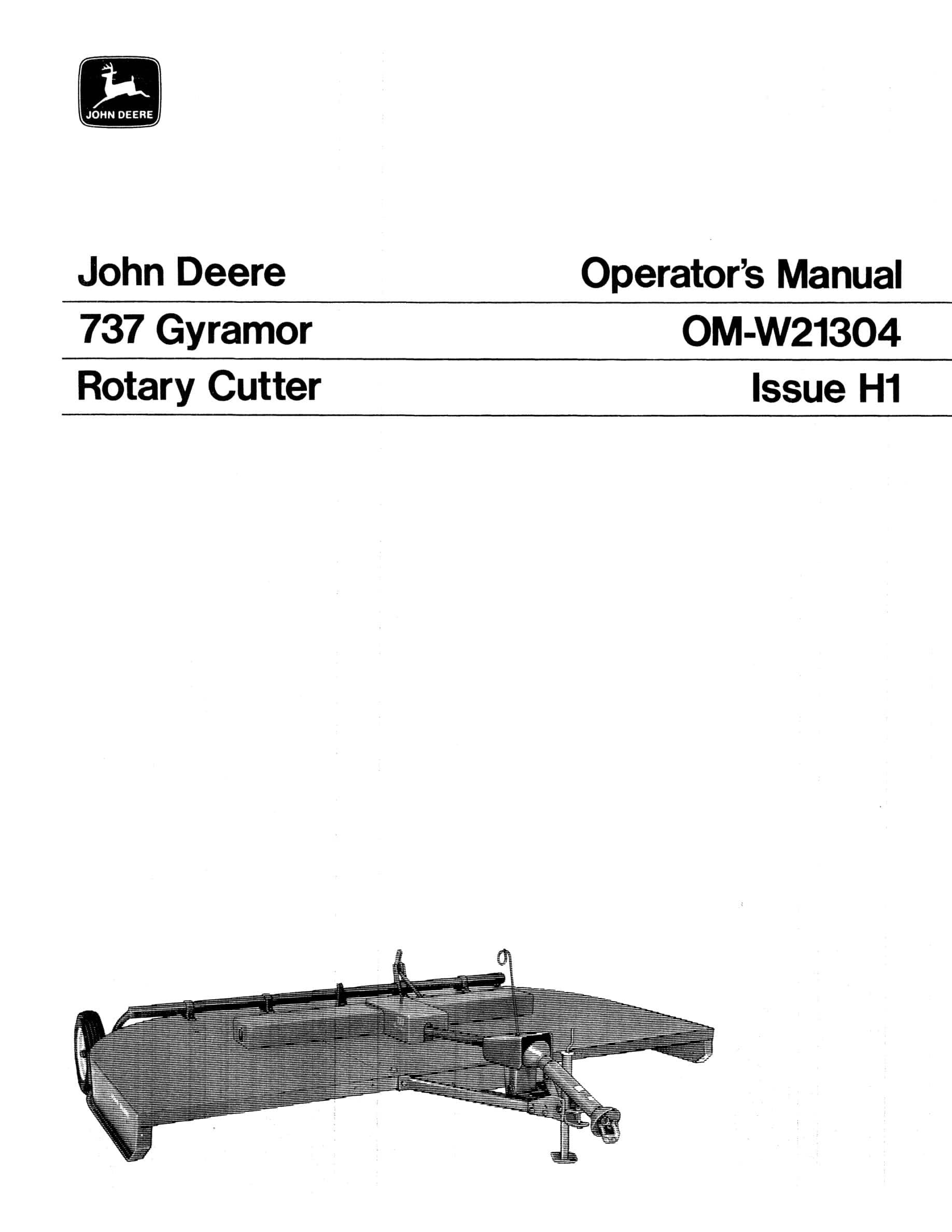 John Deere 737 Gyramor Rotary Cutter Operator Manual OMW21304-1