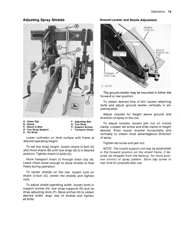 John Deere 75 FOLDING TOOLBAR ROW CROP CULTIVATOR Operator Manual OMN159452 2