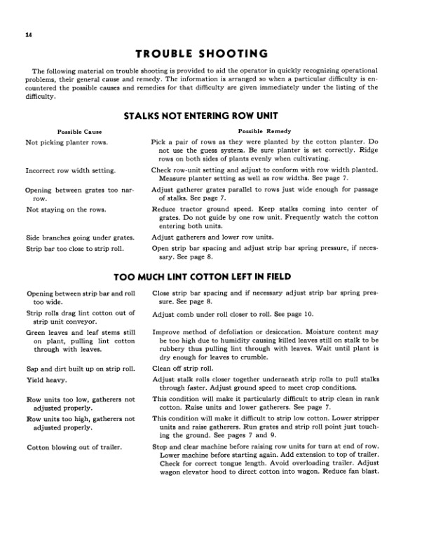 John Deere 77 Two Row Cotton Sripper Operator Manual OMN97633 2
