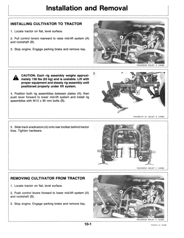 John Deere 8 MID MOUNTED CULTIVATOR Operator Manual OMN200081 2