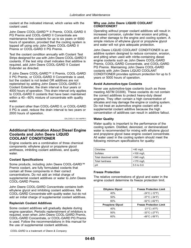 John Deere 8100 – 8600 Self-Propelled Forage Harvester Operator Manual OMDXE12632-3