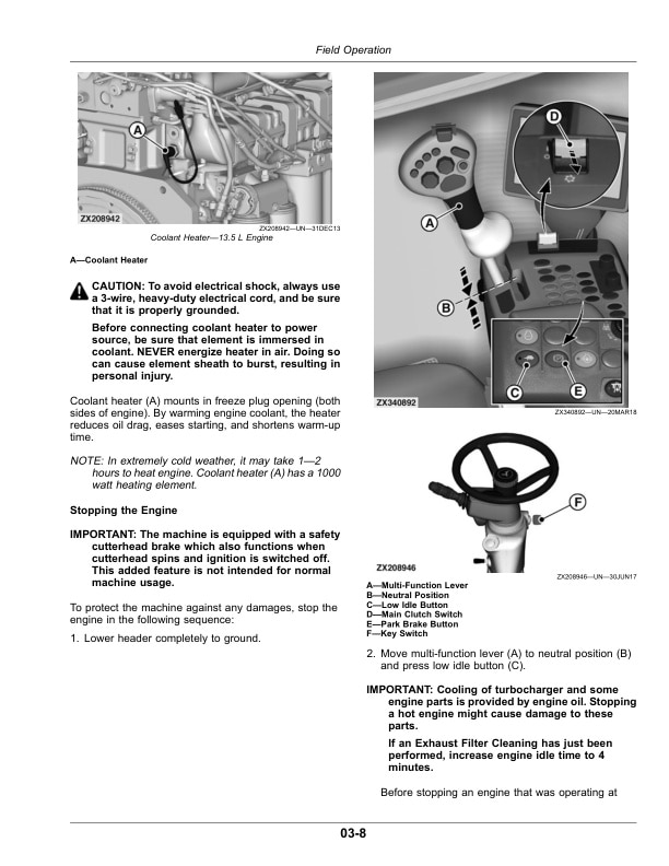 John Deere 8100 – 8800 Self-Propelled Forage Harvester Operator Manual OMZ201310-2