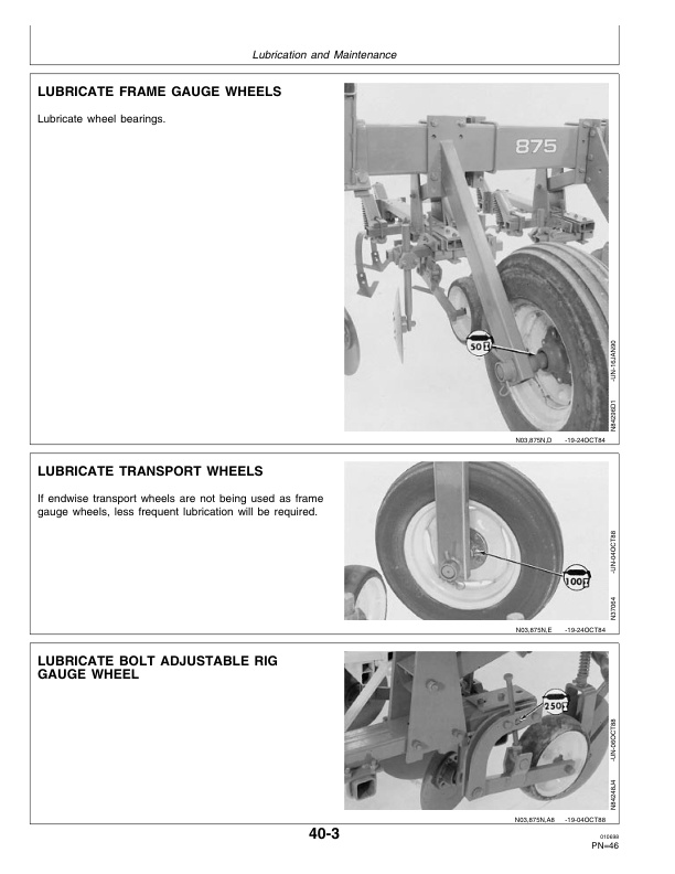 John Deere 875 Series Rigid Minimum Till CULTIVATOR Operator Manual OMN200249 3