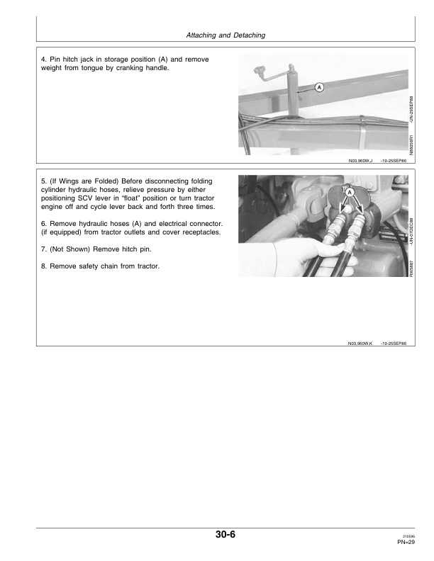 John Deere 960 Series Drawn Field CULTIVATOR Operator Manual OMN200316 2
