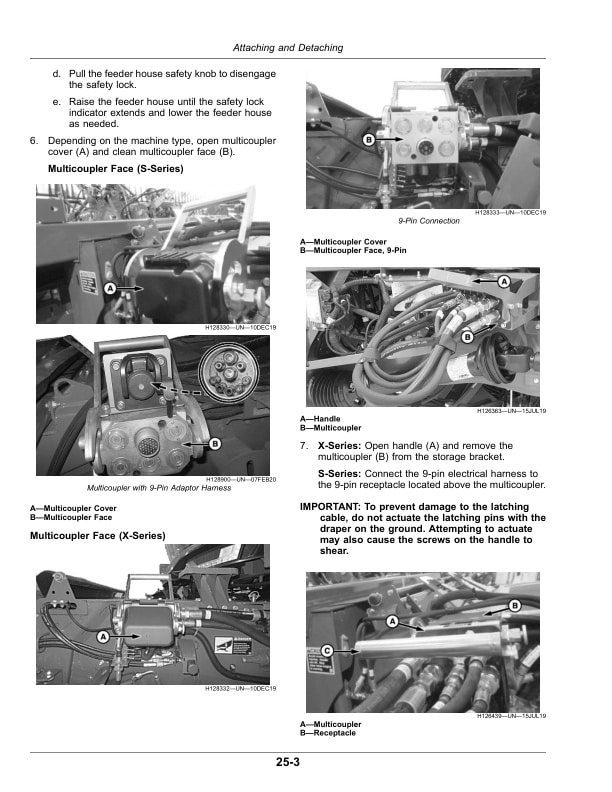 John Deere HD35 – HD50 F and R Hinged Drapers and HD35X Operator Manual OMDXE12126-2
