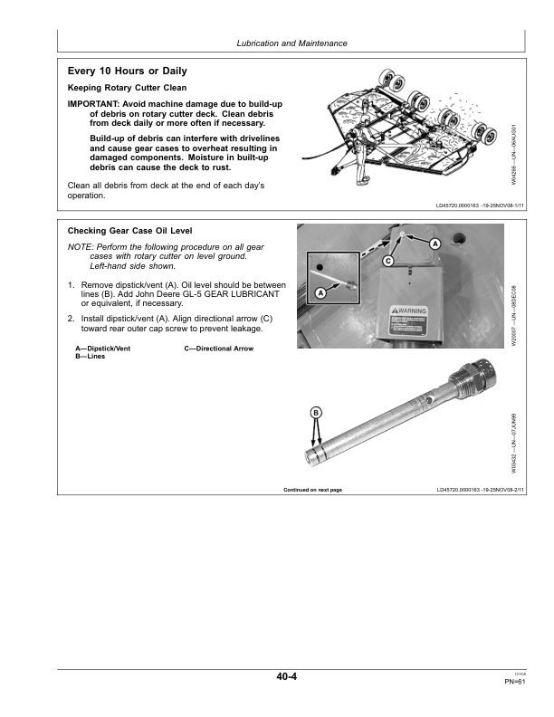 John Deere MX15 Flex-Wing Rotary Cutter Operator Manual OMW53724-3