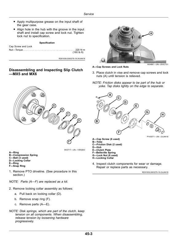 John Deere MX5, MX6, MX7, HX6 & HX7 Single Spindle Rotary Cutter Operator Manual OMFH337984-3