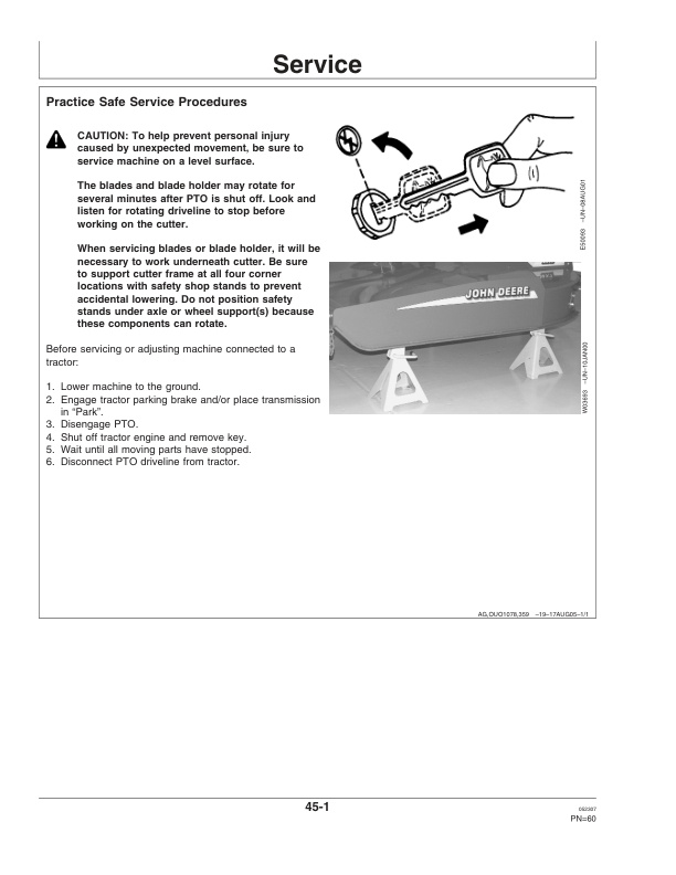 John Deere MX5, MX6 and MX7 Rotary Cutter Operator Manual OMW49746-3