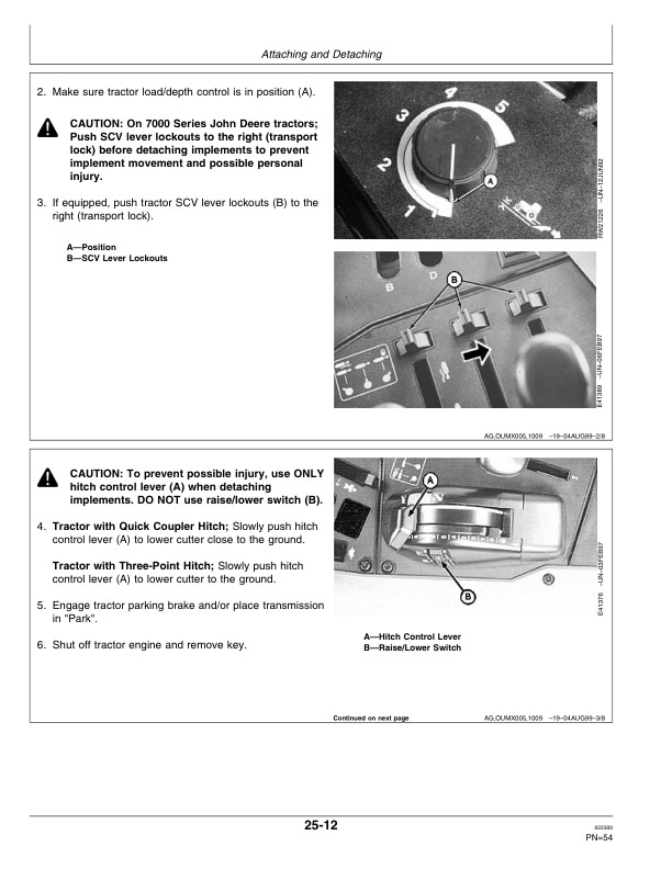 John Deere MX8 And MX10 Rotary Cutter Operator Manual OMW45015 2