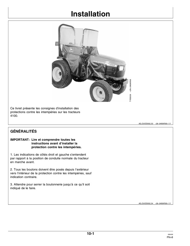 John Deere Weathershield For 4100 Tractors Operator Manual OMTY24825 3