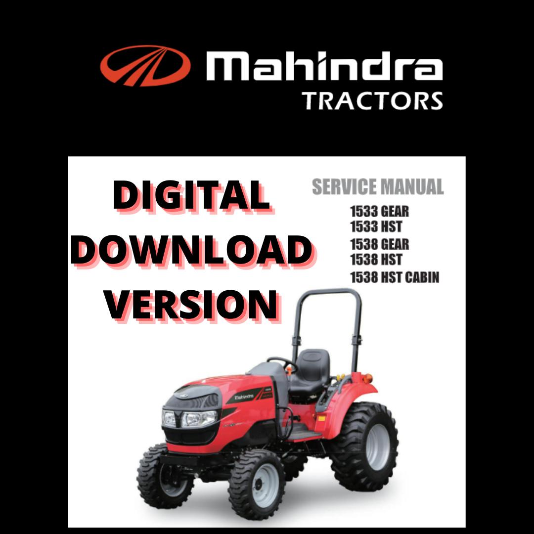 Mahindra Tractor 1533 1538 Shuttle Gear HST Cabin Operator Service Manual_1