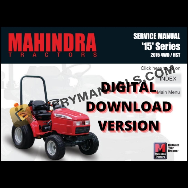 Mahindra Tractor 2015 4WD HST Operator Service Manual