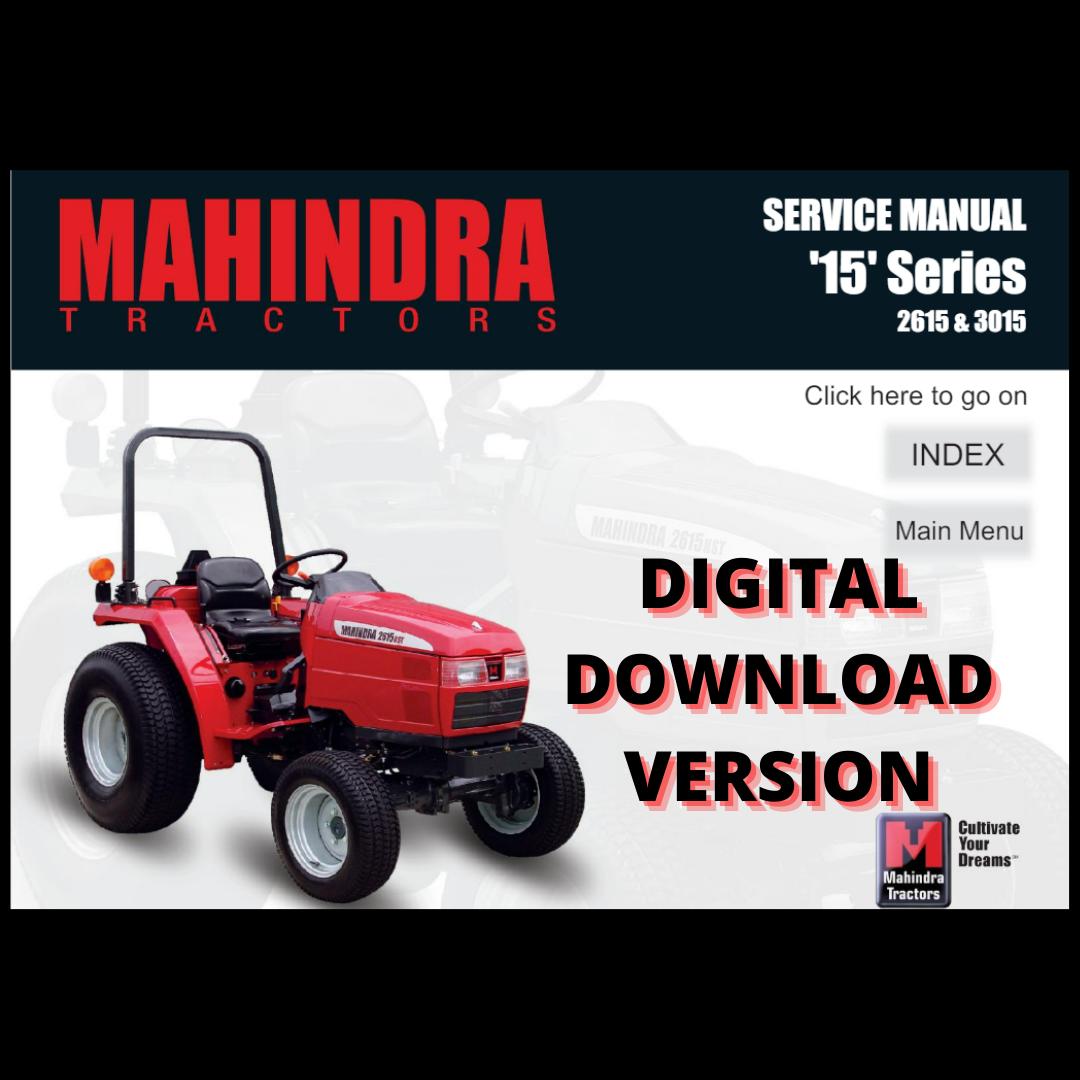 Mahindra Tractor 2615 3015 Service Manual