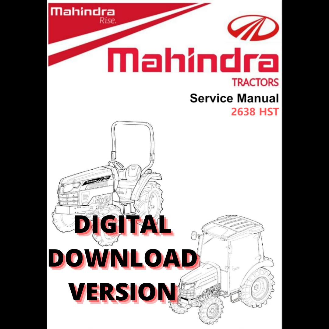 Mahindra Tractor 2638 HST Open Cab Operator Service Manual