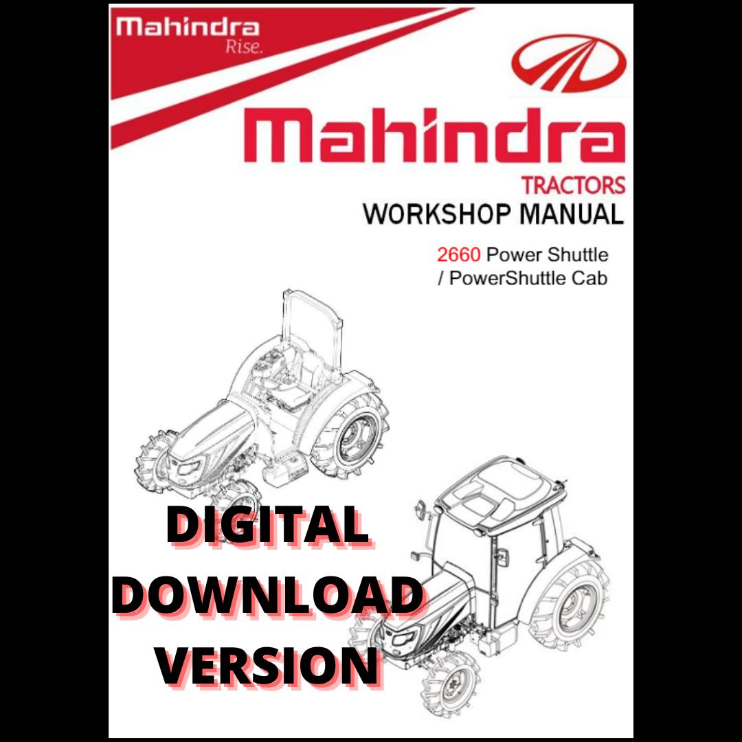 Mahindra Tractor 2660 Power Shuttle Cab Workshop Manual