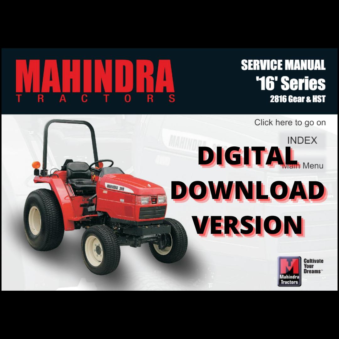 Mahindra Tractor 2816 Gear HST Service Manual