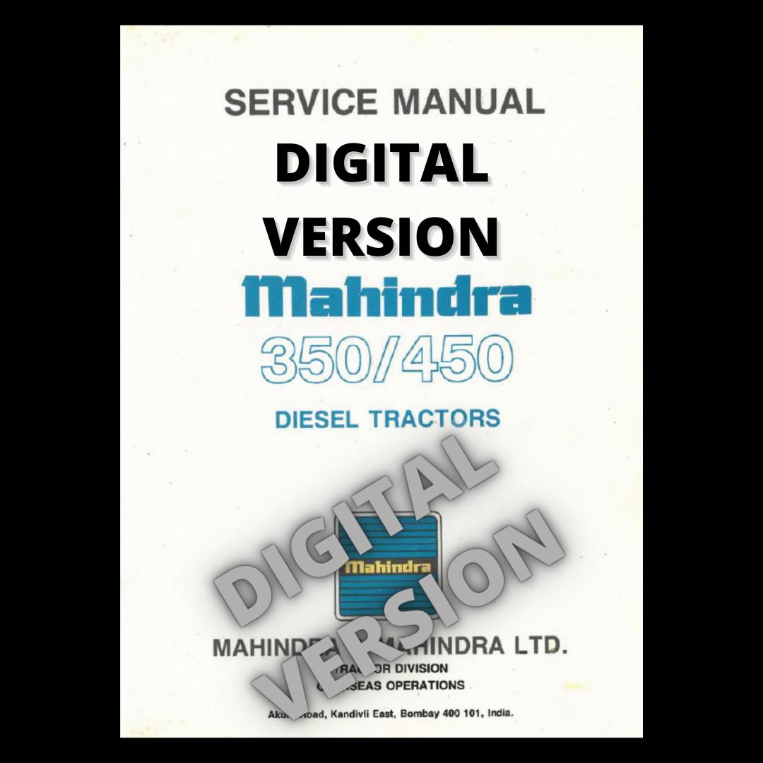 Mahindra Tractor 350 450 Service Manual